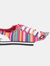 Womens/Ladies Jazzin Eden Stripe Lace Up Canvas Sneaker (Red/Multi)