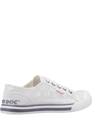 Womens/Ladies Jazzin Hi Palmetto Cotton Shoes (White)