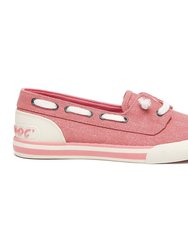 Womens/Ladies Jazzin Jetty Salty Boat Shoe (Pink) - Pink