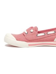Womens/Ladies Jazzin Jetty Salty Boat Shoe (Pink)