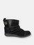 Womens/Ladies Mint Pull On Ankle Boots (Black) - Black