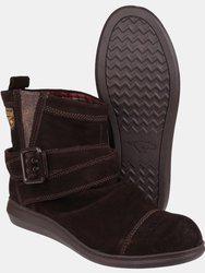 Womens/Ladies Mint Pull On Ankle Boots - Tribal Brown