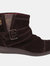 Womens/Ladies Mint Pull On Ankle Boots - Tribal Brown