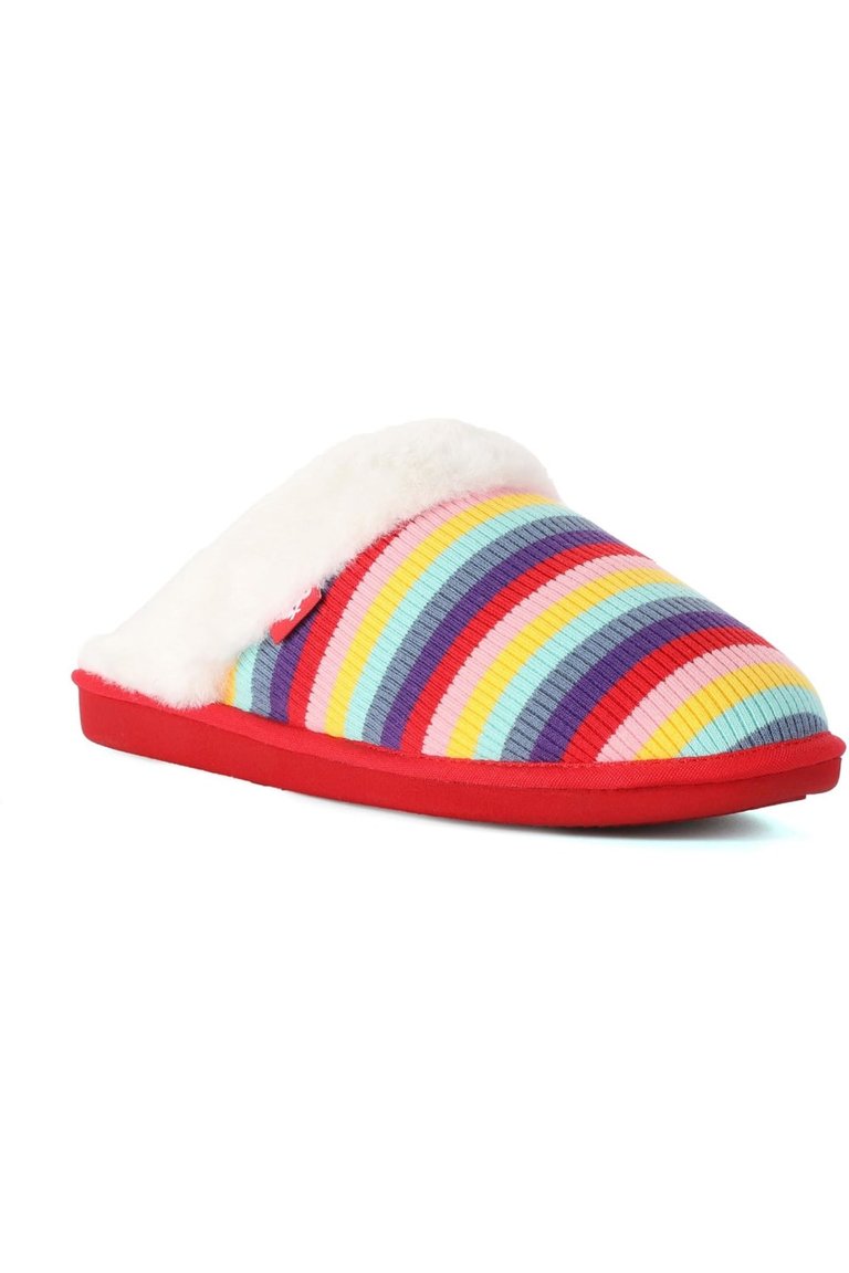 Womens/Ladies Rosie Rollo Slippers - Multicolored