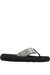 Womens/Ladies Spotlight Aloe Stripe Flip Flops (Black/White)