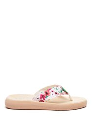 Womens/Ladies Spotlight Margate Flip Flops (White/Yellow/Pink)