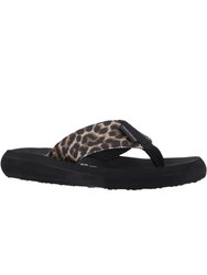 Womens/Ladies Spotlight Tampa Flip Flops (Black/Brown) - Black/Brown