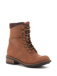 Womens/Ladies Tayte Lace Up Boot (Walnut) - Walnut