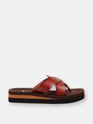 Womens/Ladies Wilmer Burn Slip On Sandal (Brown)