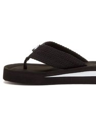 Womens/Ladies Winner Webbing Flip Flop (Black)