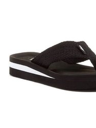 Womens/Ladies Winner Webbing Flip Flop (Black)