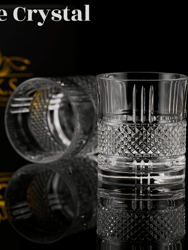Crystal Whiskey Glasses - Set of 2 Reserve Glass Tumblers (11.5oz) 