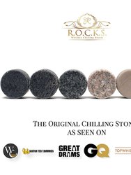 The Original ROCKS Whiskey Chilling Stones - Set of 6 Granite Stones 