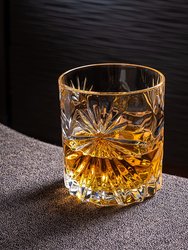 Crystal Whiskey Glasses - Gift Set Of 2 Soleil Glass Tumblers (10.7oz)