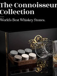 Whiskey Chilling Stones Gift Set With 2 Signature Crystal Glasses