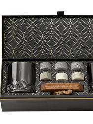 Whiskey Chilling Stones Gift Set With 2 Signature Crystal Glasses