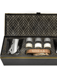 Whiskey Chilling Stones Gift Set With 2 Twist Crystal Glasses