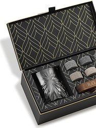 Whiskey Stones & Crystal Glass Gift Set - Soleil Tumbler (11.7oz)