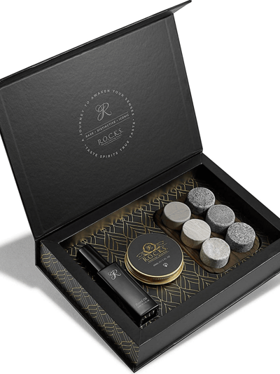 ROCKS Whiskey Chilling Stones Whiskey Stones & Beard Care Grooming Kit Gift Set -  Sandalwood Scent product