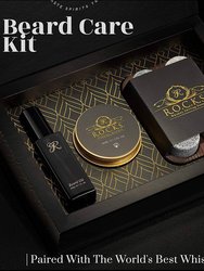 Whiskey Stones & Beard Care Grooming Kit Gift Set -  Sandalwood Scent