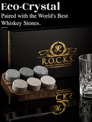 Whiskey Stones & Crystal Glass Gift Set - Imperial Tumbler (12oz)