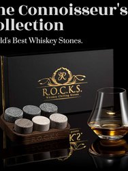 Whiskey Stones & Crystal Nosing Tasting Glass Gift Set 