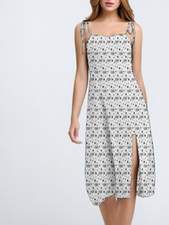 All-Over Print Women's Split Cami Dress - As Shown