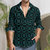 Aqua BLK Casual One Pocket Long Sleeve Shirt