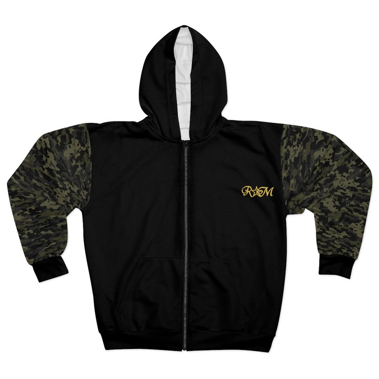 Camo Unisex Zip Hoodie - Automatically Matched To Design