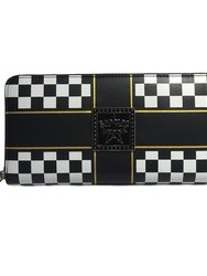 Cross Squares Continental Wallet - Black/White