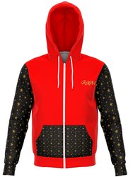 Red ST Zip Up Hoodie - Red