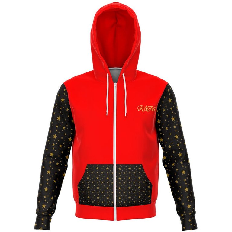 Red ST Zip Up Hoodie - Red