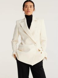 Tailored Wool Blazer - Ivory