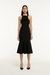 Flat Knit Midi Dress - Black