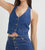 Halter Vest In Mid Vintage Blue