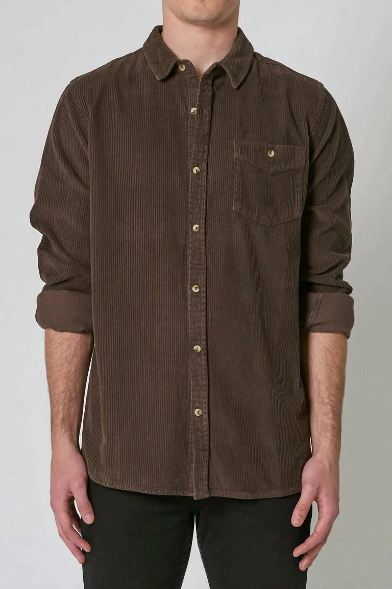 Men At Work Cord Shirt - Brown