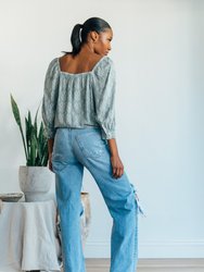 Liv Top - Faux Denim