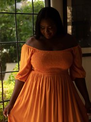 Lucy Dress In Orange