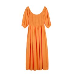 Lucy Dress In Orange - Orange
