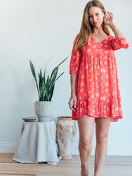 Luna dress - Red Blossom