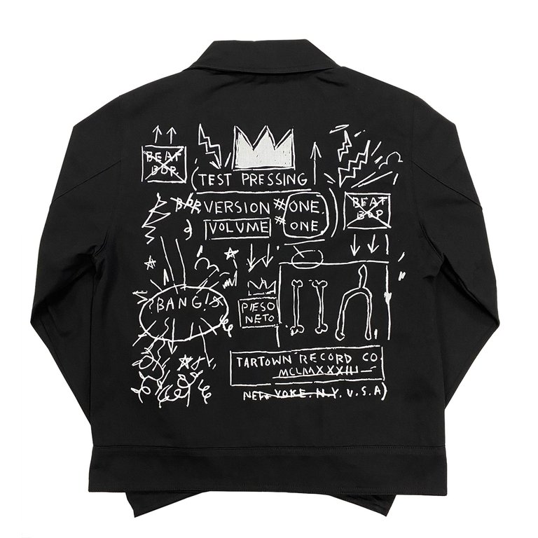 Basquiat "Beat Bop " Unisex Mechanic's Jacket - Black