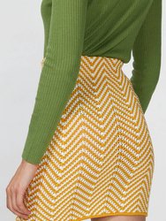 Biance Knit Skirt In Canary Multi