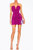 Orielle Ruched Silk-Blend Jacquard Mini Dress - Striking Purple