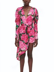 Talon Dress In Pink Multi - Pink Multi