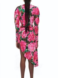 Talon Dress In Pink Multi