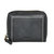 Compact Zip Around Snap Wallet - Black