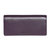 Ladies Leather Rfid Expander Clutch Wallet - Plum
