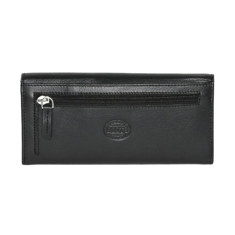 Ladies Leather Rfid Expander Clutch Wallet