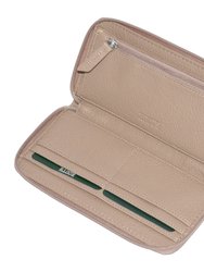 Ladies Rfid Slim Zip Around Wallet