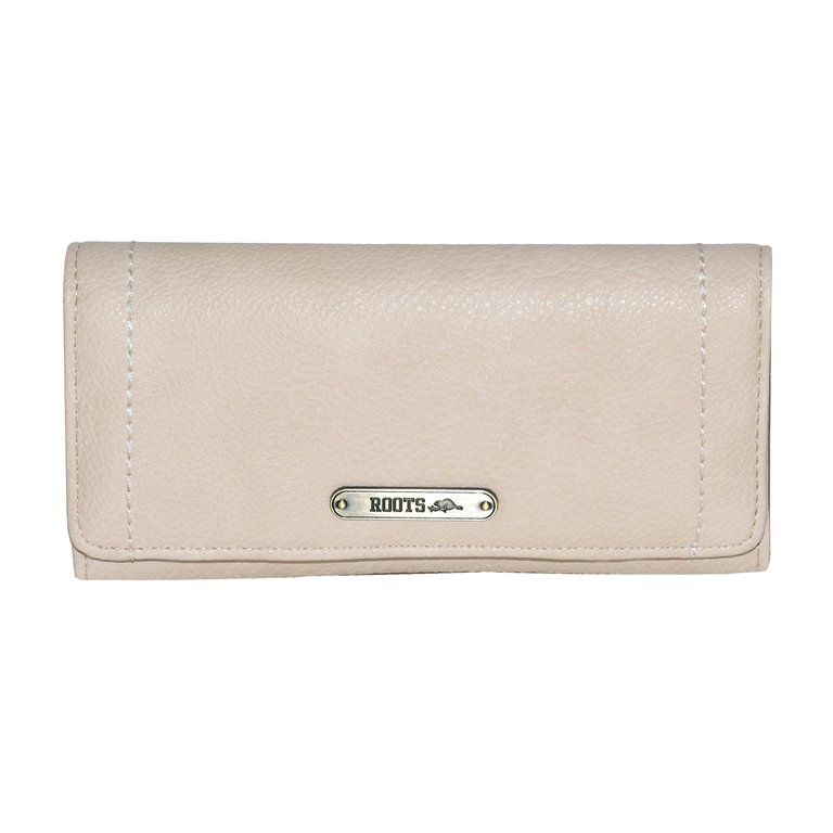Ladies Slim Clutch Wallet - Cream